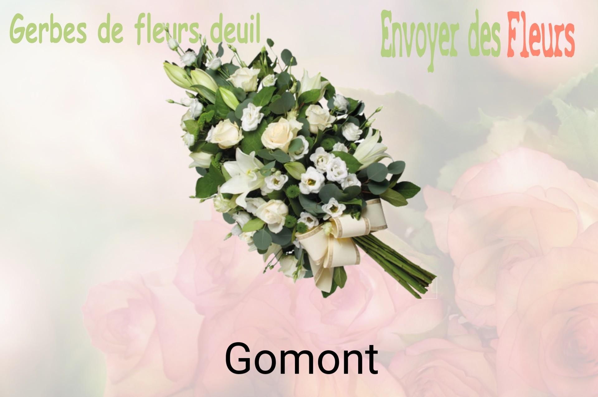 Gerbe de fleurs de deuil livrée à Gomont